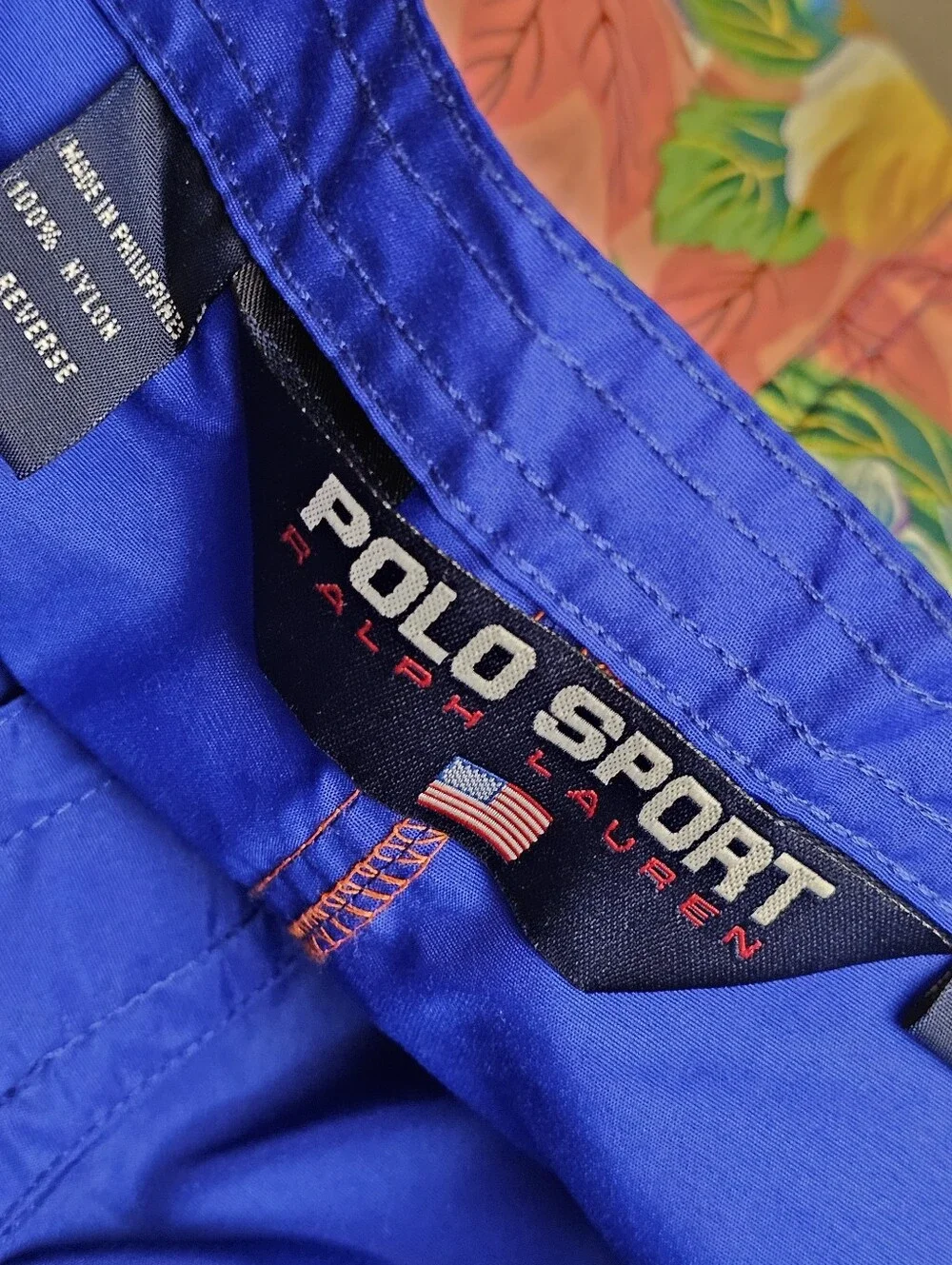 POLO SPORT RALPH LAUREN Nylon Swim Trunks Mens Large Board Shorts Floral Block